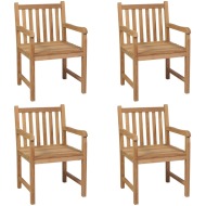 vidaXL Vonkajšie stoličky 4 ks tíkový masív - cena, porovnanie