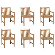 vidaXL Vonkajšie stoličky 6 ks tíkový masív - cena, porovnanie