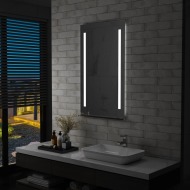 vidaXL Kúpeľňové LED nástenné zrkadlo s poličkou 60x100 cm