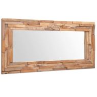 vidaXL Dekoratívne zrkadlo, teakové drevo 120x60 cm obdĺžnikové - cena, porovnanie