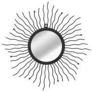 vidaXL Nástenné zrkadlo slnečné lúče čierne 60 cm - cena, porovnanie