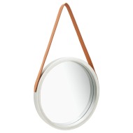 vidaXL Nástenné zrkadlo s popruhom strieborné 40 cm - cena, porovnanie