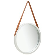 vidaXL Nástenné zrkadlo s popruhom strieborné 50 cm - cena, porovnanie