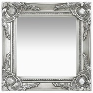 vidaXL Nástenné zrkadlo v barokovom štýle 40x40 cm strieborné - cena, porovnanie