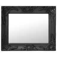vidaXL Nástenné zrkadlo v barokovom štýle 50x40 cm čierne - cena, porovnanie