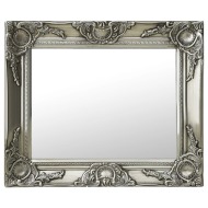 vidaXL Nástenné zrkadlo v barokovom štýle 50x40 cm strieborné - cena, porovnanie