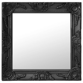 vidaXL Nástenné zrkadlo v barokovom štýle 50x50 cm čierne