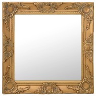 vidaXL Nástenné zrkadlo v barokovom štýle 50x50 cm zlaté - cena, porovnanie