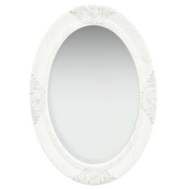 vidaXL Nástenné zrkadlo v barokovom štýle 50x70 cm biele