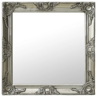 vidaXL Nástenné zrkadlo v barokovom štýle 60x60 cm strieborné - cena, porovnanie