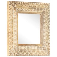 vidaXL Ručne vyrezávané zrkadlo 50x50x2,6cm masívne mangovníkové drevo - cena, porovnanie