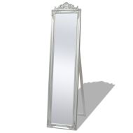 vidaXL Samostatne stojace zrkadlo, barokový štýl, 160x40cm, strieborné - cena, porovnanie