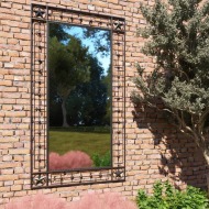vidaXL Záhradné nástenné zrkadlo obdĺžnikové 60x110 cm čierne - cena, porovnanie