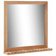 vidaXL Zrkadlo do kúpeľne masívne orechové drevo 60x12x62 cm - cena, porovnanie