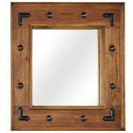 vidaXL Zrkadlo z masívneho akáciového dreva 50x50 cm - cena, porovnanie