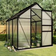 vidaXL Hliníkový skleník s podkladovým rámom, antracitový 3,61 m - cena, porovnanie