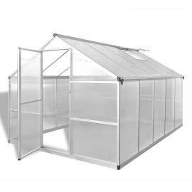 vidaXL  Spevnený hliníkový skleník s podkladovým rámom 7,55 m