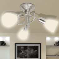 vidaXL Stropná lampa so sklenenými tienidlami na 3 žiarovky E14 - cena, porovnanie