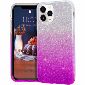 ForCell Pouzdro Shning Case iPhone 11 Pro - Růžové/Stříbrné