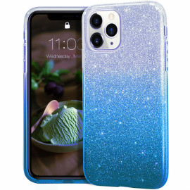 ForCell Pouzdro Shning Case iPhone 11 Pro - Modré/Stříbrné
