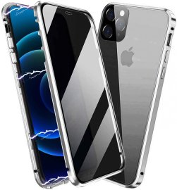 ForCell Pouzdro Magneto 360 APPLE iPhone 12 PRO Max - Stříbrné