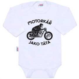 New Baby Body s potlačou Motorkář jako táta