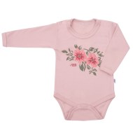 New Baby Dojčenské body s dlhým rukávom Flowers - cena, porovnanie
