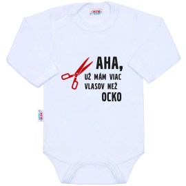 New Baby Body s potlačou Viac vlasov než ocko