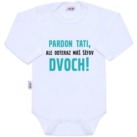 New Baby Body s potlačou Pardon tati,... máš šéfov dvoch!