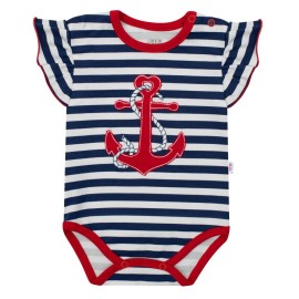 New Baby Dievčenské body s krátkym rukávom Marine