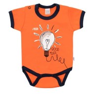 New Baby Dojčenské bavlnené body s krátkym rukávom Happy Bulbs - cena, porovnanie