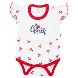 New Baby Dojčenské bavlnené body s krátkym rukávom Cherry