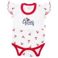 New Baby Dojčenské bavlnené body s krátkym rukávom Cherry - cena, porovnanie