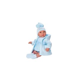 Asi Bábika bábätko Leo 46cm, v modrom kabáte
