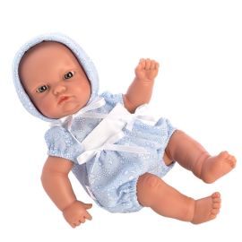 Asi Bábika bábätko Gordi 28cm, v modrom overale s čapicou