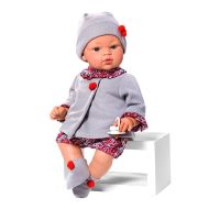 Asi Bábika bábätko Koke 36cm, v sivom oblečení - cena, porovnanie