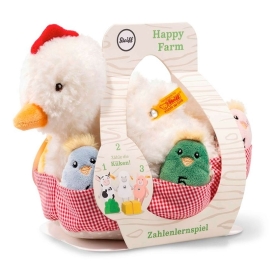 Steiff Happy Farm Plyšová hra na učenie čísel 20cm