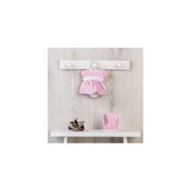 Asi Ružové šaty s čapicou pre bábätko Gordi 28cm