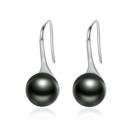 Emporial strieborné náušnice Čierna perla SCE144 - cena, porovnanie