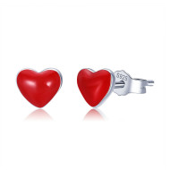 Emporial strieborné náušnice Minimalistická srdce VSE147 - cena, porovnanie