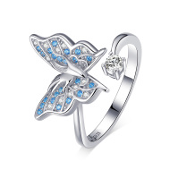 Emporial nastaviteľný prsteň Trblietavý motýľ BSR098 - cena, porovnanie