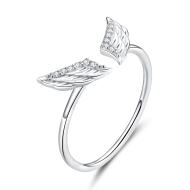 Emporial  strieborný nastaviteľný prsteň Anjelské krídla BSR108 - cena, porovnanie
