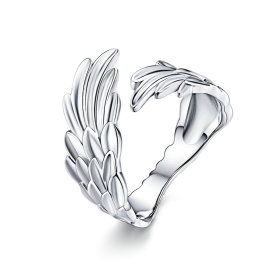 Emporial strieborný nastaviteľný prsteň Anjelské krídla SCR512