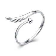 Emporial strieborný nastaviteľný prsteň Labutia láska K35 - cena, porovnanie