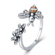 Emporial strieborný nastaviteľný prsteň Včelia kráľovná SCR422 - cena, porovnanie