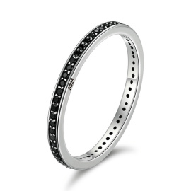 Emporial strieborný prsteň Čierny pôvab SCR114