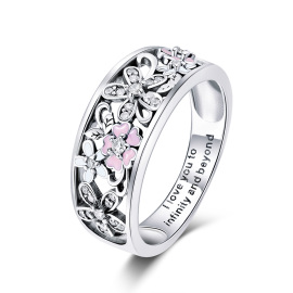 Emporial strieborný prsteň Lúka milovaných kvetov SCR390