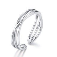 Emporial strieborný prsteň Prekrížené vlnky SCR483 - cena, porovnanie