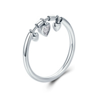 Emporial strieborný prsteň Trblietavé srdce lásky SCR215 - cena, porovnanie