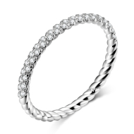 Emporial strieborný prsteň Trblietavé uzlíky lásky SCR624 - cena, porovnanie
